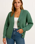 Womens Long Cardigan Sweater in Gray - Soft Oversized Knit Cardigan for Autumn and Spring 1