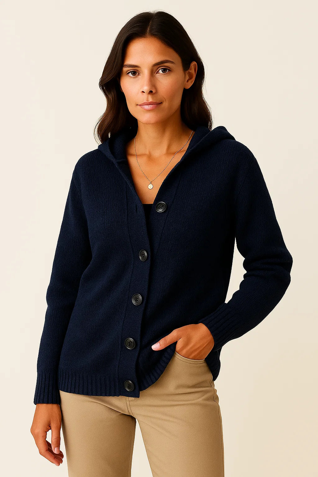 Womens Cardigan, Grey Quilted Design with Pockets, Lightweight Cozy Layering Piece for Autumn and Winter 5