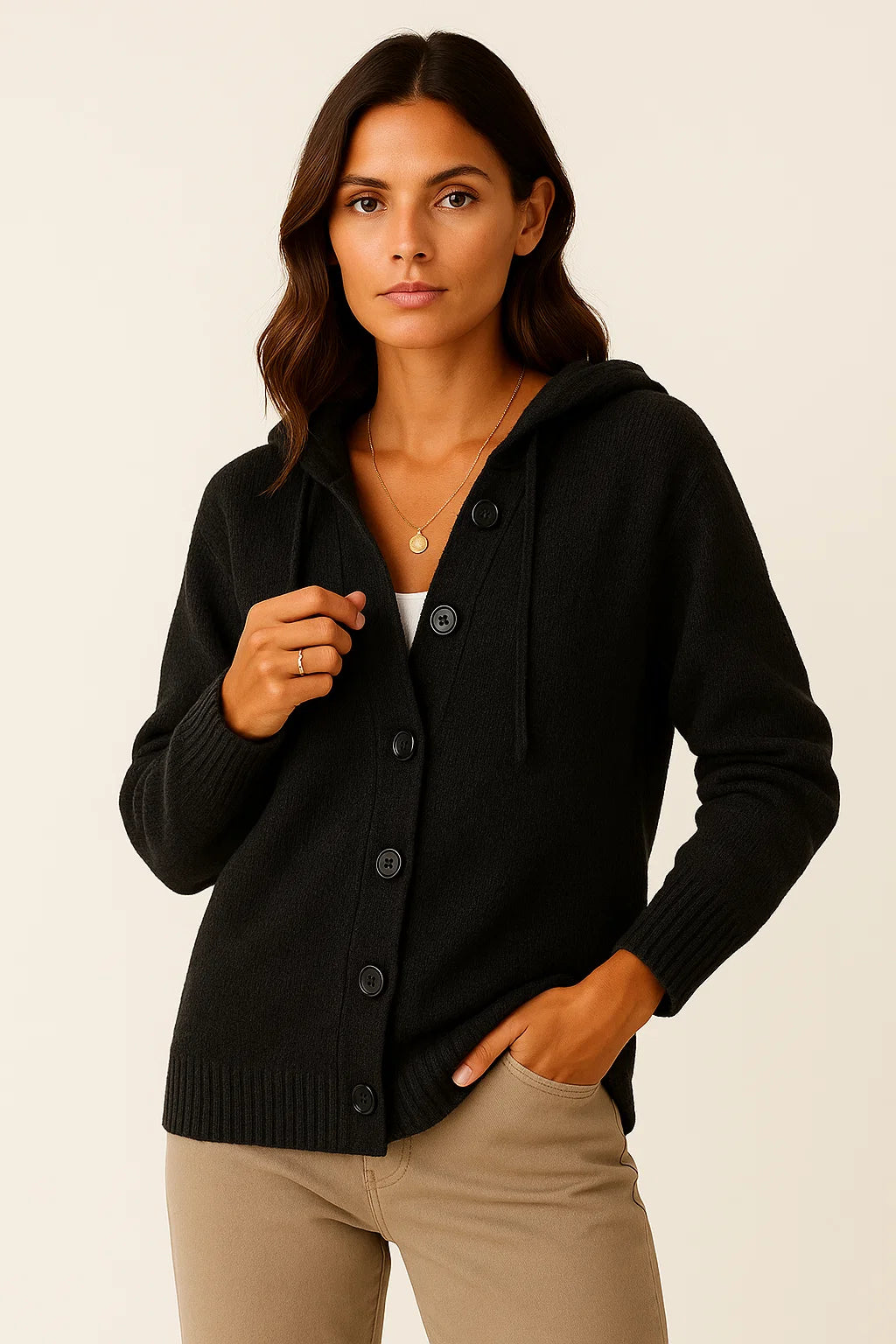 Womens Cardigan, Grey Quilted Design with Pockets, Lightweight Cozy Layering Piece for Autumn and Winter 8