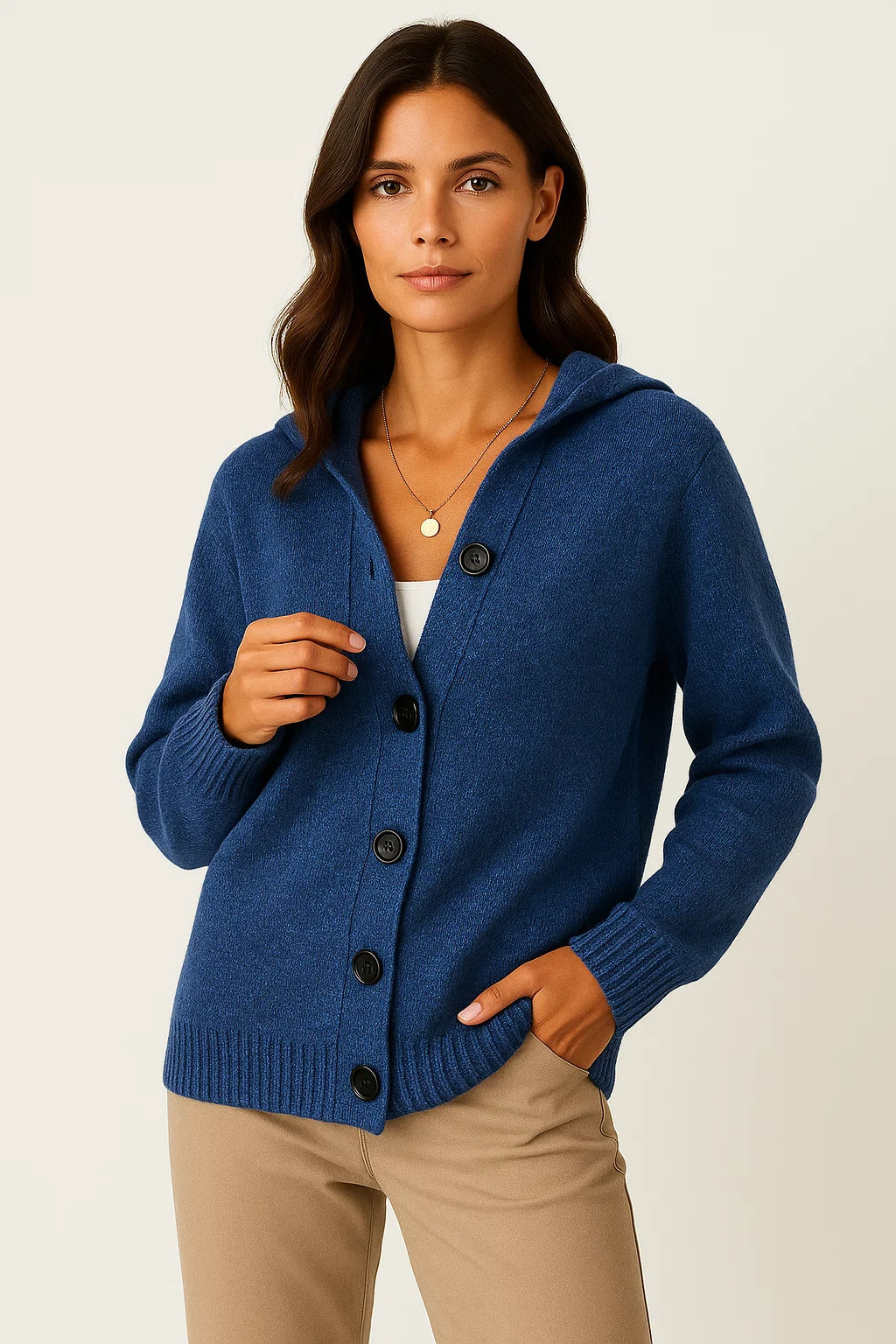Womens Cardigan, Grey Quilted Design with Pockets, Lightweight Cozy Layering Piece for Autumn and Winter 4