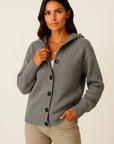 Womens Cardigan, Grey Quilted Design with Pockets, Lightweight Cozy Layering Piece for Autumn and Winter 2