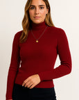Womens Turtleneck Sweater Gray Soft Knit Elegant Casual Fit For Autumn Winter 5