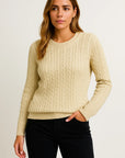 Womens Sweater Beige Wool Casual Relaxed Fit Ideal For Autumn 8