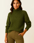 Womens Sweater Beige Cable Knit Soft Relaxed Fit Ideal for Everyday and Layering 1