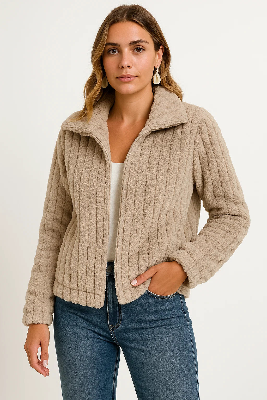 Womens Long Cardigan Black Soft Stretchy With Zipper Comfortable Flattering Silhouette 1