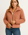 Womens Long Cardigan Black Soft Stretchy With Zipper Comfortable Flattering Silhouette 5