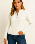 Womens Knitted Pullover Grey Half-Zip Comfortable Regular Fit Timeless Style 2