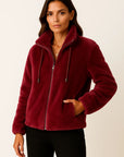 Winter Jacket Women Khaki Soft Teddy Material Casual Long Sleeves With Zipper 5