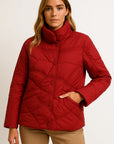 Womens Lightweight Winter Jacket - Casual Grey Puffer Jacket for Transitional Weather, Comfortable Polyester Outerwear 5