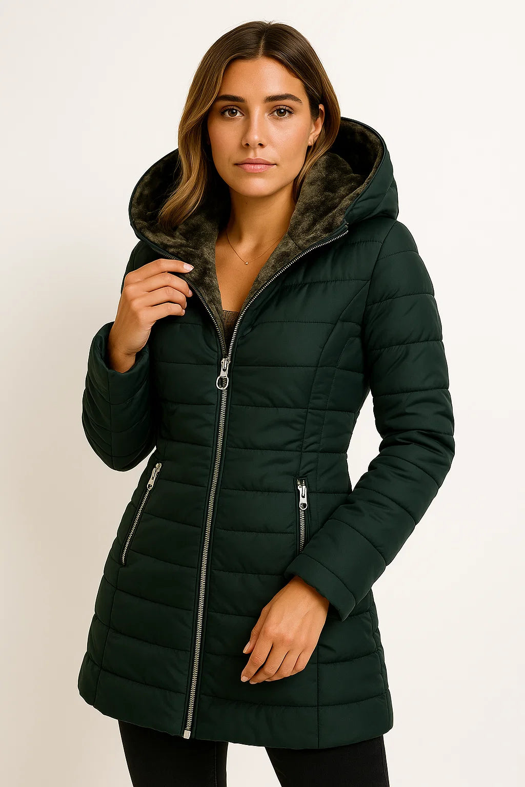 Womens Autumn Jacket Beige Lightweight Material Relaxed Fit 3