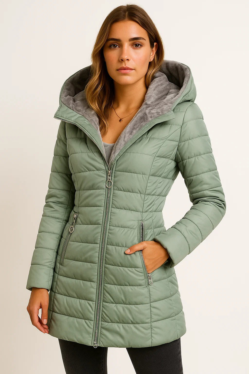 Womens Autumn Jacket Beige Lightweight Material Relaxed Fit 5