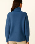 Womens Turtleneck Sweater Grey Soft Knit Comfortable Elegant Design 4
