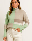 Womens Turtleneck Sweater Gray Soft Knit Comfortable Casual 2