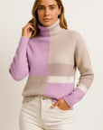 Womens Turtleneck Sweater Gray Soft Knit Comfortable Casual 3