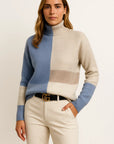 Womens Turtleneck Sweater Gray Soft Knit Comfortable Casual 1