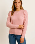 Womens Sweater O-Neck Gray Wool Casual Pullover Autumn Winter Knitwear 4