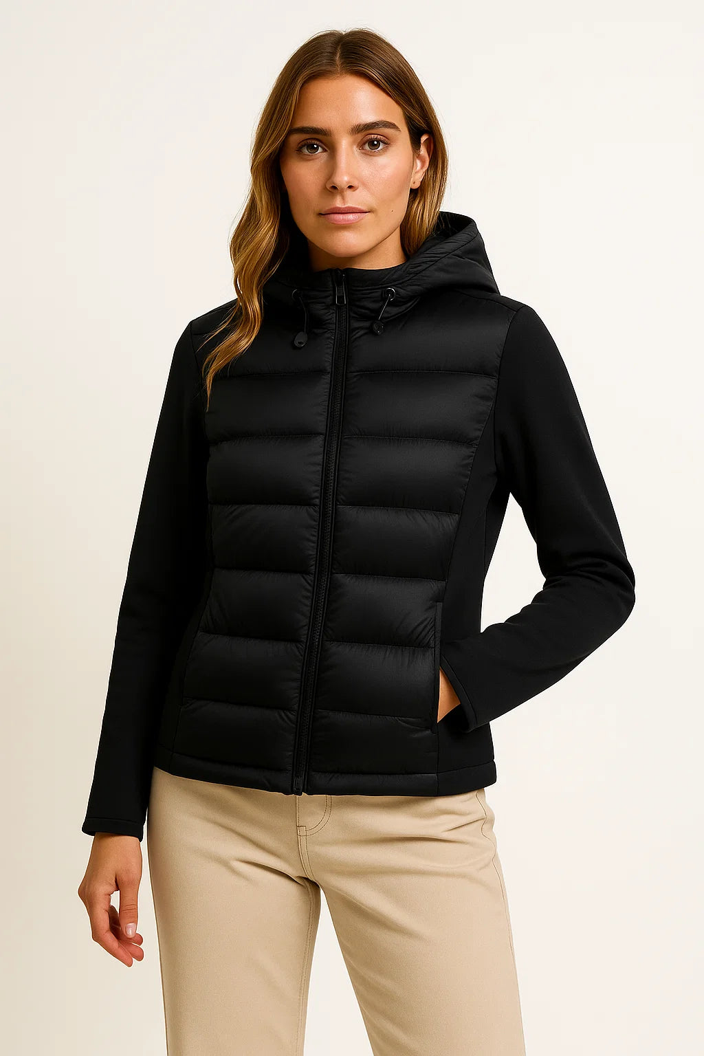 Womens Winter Coat Lightweight Down Jacket Gray with Hood 1