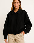 Womens Suede Bomber Jacket Loose Fit Long Sleeve Vintage Brown Green 5