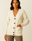 Womens Long Cardigan Sweater, High Elastic Knit V-Neck Loose Fit in Gray for Casual and Formal Wear 4