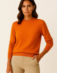 Womens Pullover Sweater Soft Knit Mock Neck Casual Gray 8