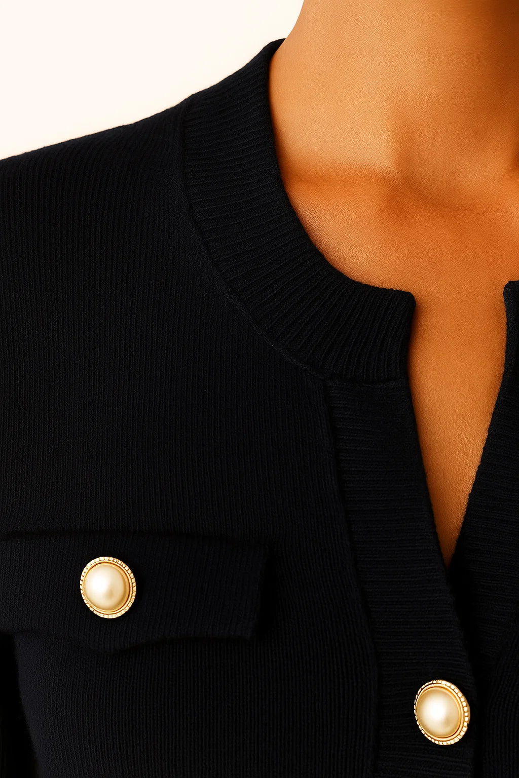 Womens Cardigan Blue Knit Long Sleeve Slim Fit Casual Button Closure 3