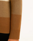 Womens Sweater Color Block Soft Lightweight Casual Versatile Style 3