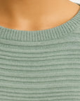Womens Sweatshirt Gray Batwing Sleeves Boat Neck Casual Top 2