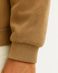 Men's Winter Jacket Grey Fleece Lined Ribbed High Collar Comfortable Stylish