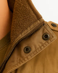 Men's Winter Jacket Army Green Fleece Thermal Hooded Jacket Casual Outdoor Jacket