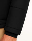 Men's Winter Jacket Black Lambswool Oversized Hooded Thick Padded Jacket