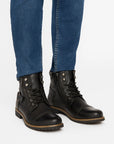 Men's Leather Boots Premium Leather Lace-up Durable Design