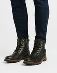 Men's Leather Boots Premium Leather Lace-up Durable Design