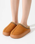 Women's Slippers Plush Casual Winter Flats Cozy Platform Design