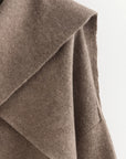 Women's Winter Coat Padded Plush Long Sleeve Asymmetric Scarf Design