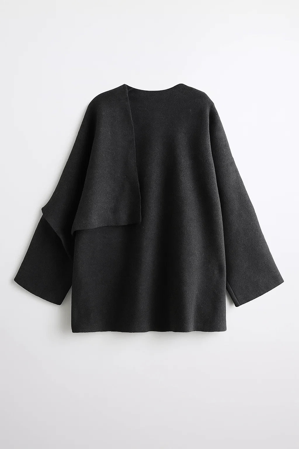 Women&#39;s Winter Coat Padded Plush Long Sleeve Asymmetric Scarf Design