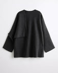 Women's Winter Coat Padded Plush Long Sleeve Asymmetric Scarf Design