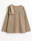 Women's Winter Coat Padded Plush Long Sleeve Asymmetric Scarf Design