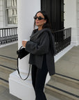 Women's Winter Coat Padded Plush Long Sleeve Asymmetric Scarf Design