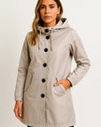Women's Rain Jacket Waterproof Synthetic Lightweight Breathable Adjustable Hood