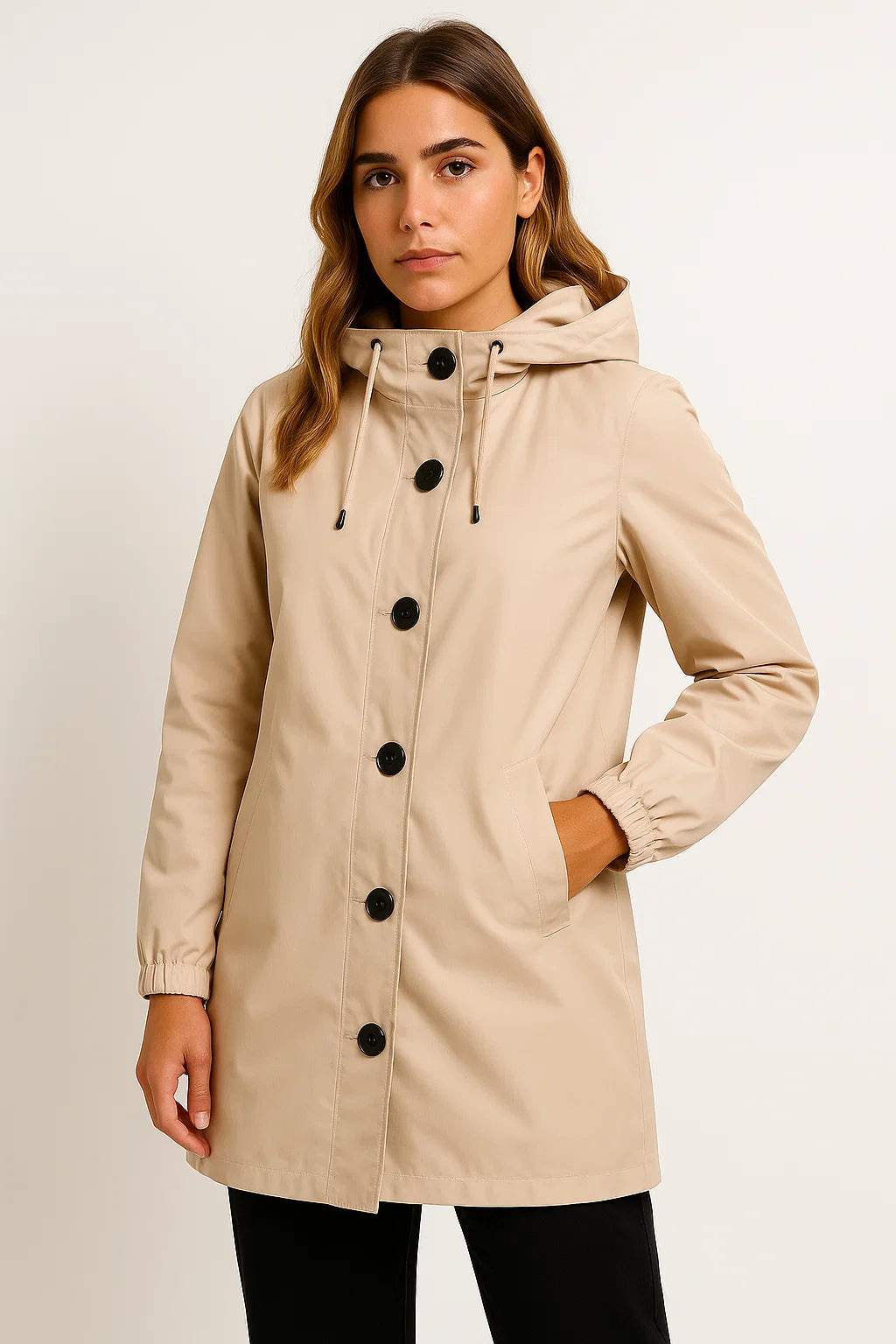 Women&#39;s Rain Jacket Waterproof Synthetic Lightweight Breathable Adjustable Hood