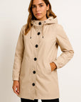 Women's Rain Jacket Waterproof Synthetic Lightweight Breathable Adjustable Hood