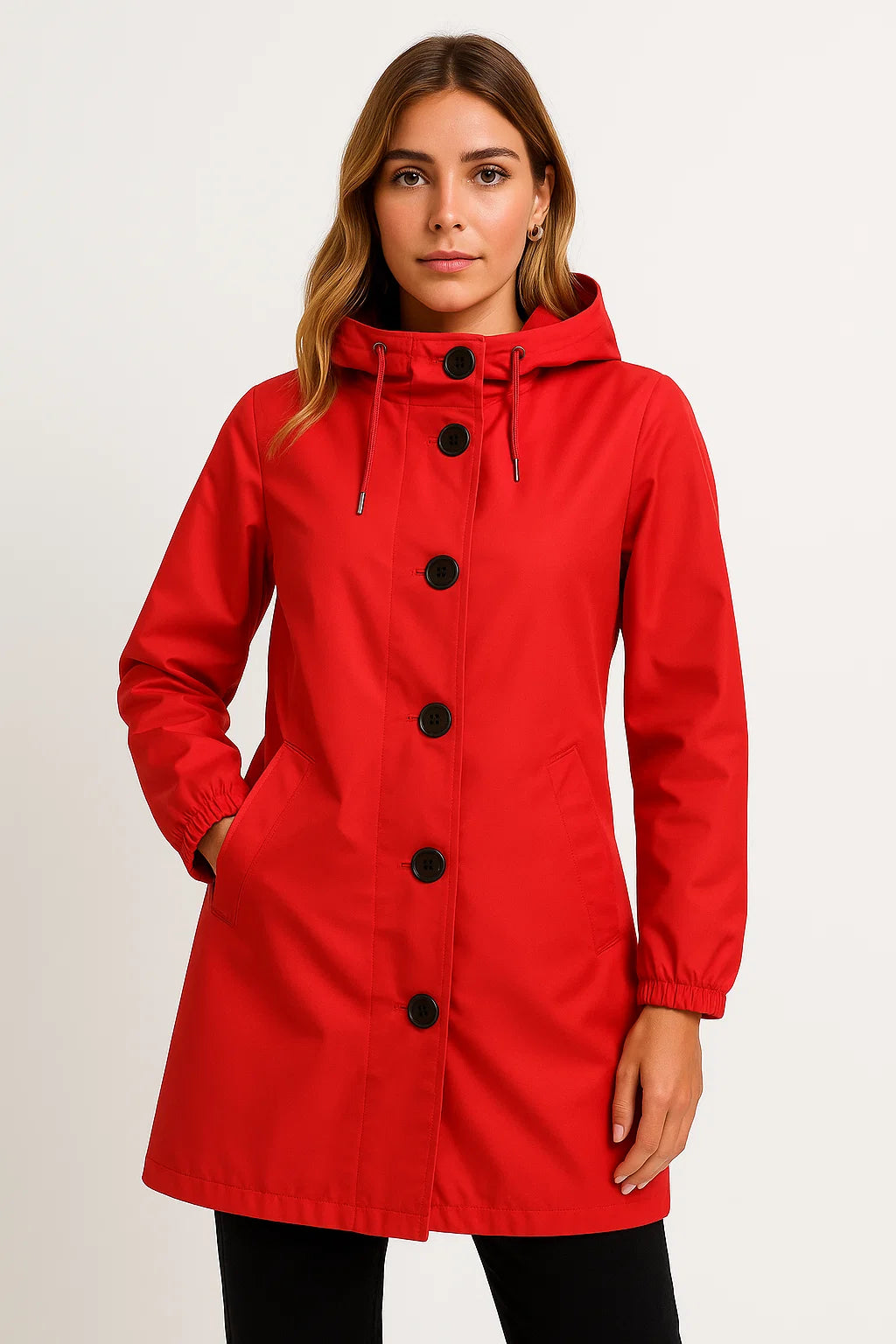 Women&#39;s Rain Jacket Waterproof Synthetic Lightweight Breathable Adjustable Hood