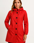 Women's Rain Jacket Waterproof Synthetic Lightweight Breathable Adjustable Hood