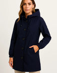 Women's Rain Jacket Waterproof Synthetic Lightweight Breathable Adjustable Hood