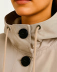 Women's Rain Jacket Waterproof Synthetic Lightweight Breathable Adjustable Hood