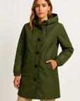 Women's Rain Jacket Waterproof Synthetic Lightweight Breathable Adjustable Hood
