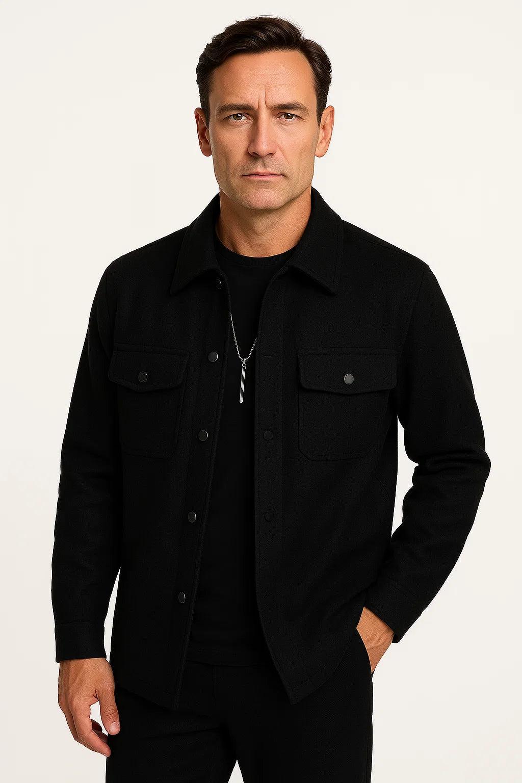 Men&#39;s Winter Coat Wool Blend Water-Resistant Insulated