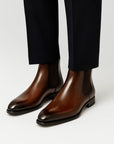 Men's Chelsea Boots PU Leather Slim Fit Slip-On Ankle Height
