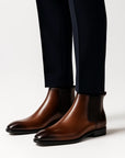 Men's Chelsea Boots PU Leather Slim Fit Slip-On Ankle Height