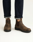 Men's Chelsea Boots PU Leather Ankle Length with Elastic Panels